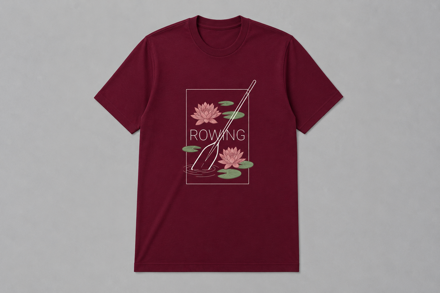 Футболка «Water Lily» / Burgundy Wine